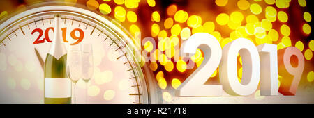 Composite image of digitally generated image of three dimensional numbers in gray and red color Stock Photo