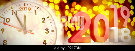 Composite image of composite image of numbers changing from old to new year Stock Photo