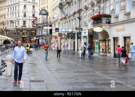 VIENNA - SEPTEMBER 5: People stroll on September 5, 2011 in Graben street in Vienna. As of 2008, Vienna was the 20th most visited city worldwide (by i Stock Photo