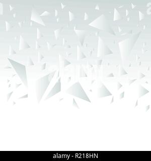 Broken glass light grey abstract background Stock Vector