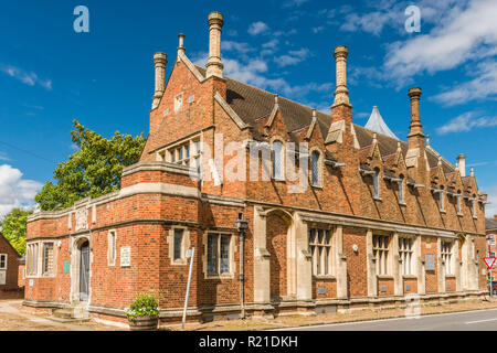 The historic town hall in Woburn, Bedfordshire, England, built by John VI Duke of Bedford in 1830 Stock Photo