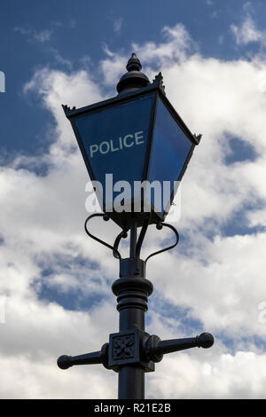 The Blue Lamp within the Police Memorial Garden, The National Memorial Arboretum, Alrewas, Staffordshire, England, UK Stock Photo