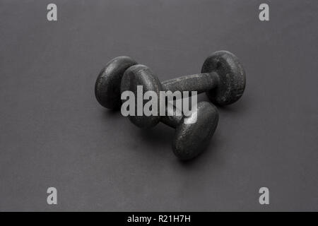 Fixed Metal Dumbbells - Free Weights Stock Photo
