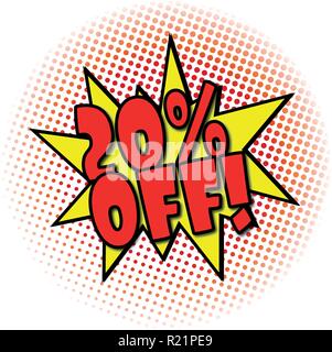 follow us comic explosion with dots on white Stock Vector