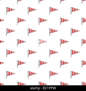 Meteorology windsock pattern seamless in flat style for any design Stock Vector