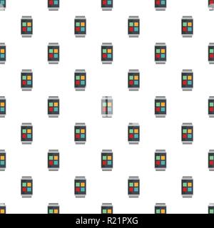 Smart watches pattern seamless in flat style for any design Stock Vector