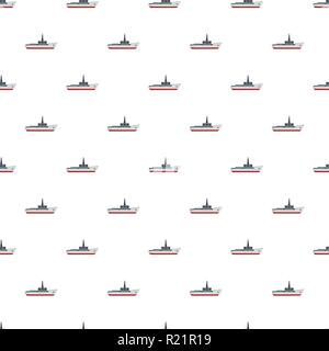 Ship fishing pattern seamless in flat style for any design Stock Vector