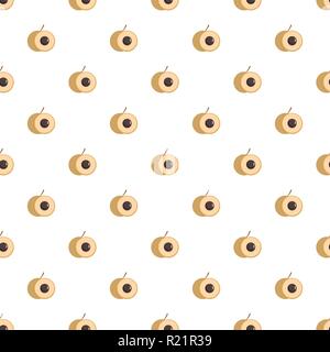 Longan pattern seamless in flat style for any design Stock Vector