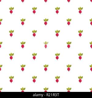 Beet pattern seamless in flat style for any design Stock Vector