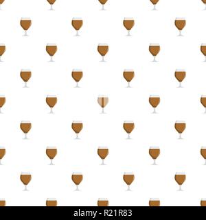 Glass beer pattern seamless in flat style for any design Stock Vector