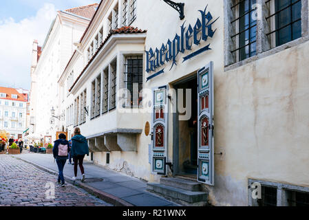 The Raeapteek, Town Hall Pharmacy, is one of the oldest continuously running pharmacies in Europe, having always been in business in the same house si Stock Photo