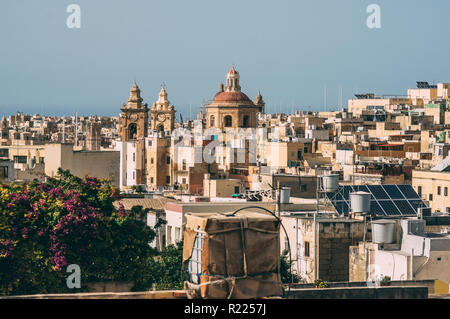 Urban view to Cospicua, Malta Stock Photo