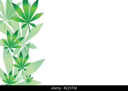 background with green cannabis leaves vector illustration EPS10 Stock Vector