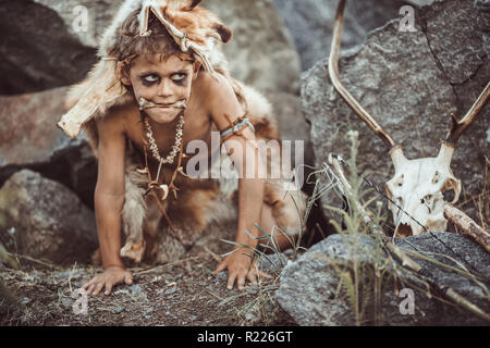 caveman-manly-boy-hunting-outdoors-prehi