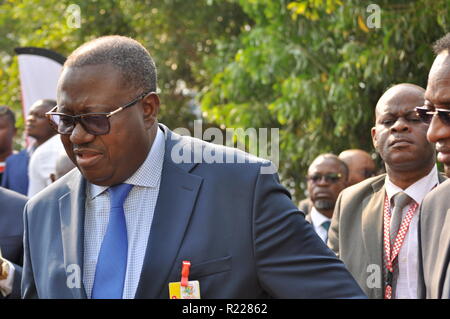 Kolwezi, Lualaba, Democratic Republic of Congo. 14th Sep, 2018. Lualaba Governor Richard Muyej seen at the closing of the DRC mining conference.The DRC mining conference that was attended by President Joseph Kabila, Prime Minister Bruno Tshibala and several ministers from the Congolese government and Chinese mining companies. Credit: Fiston Mahamba/SOPA Images/ZUMA Wire/Alamy Live News Stock Photo