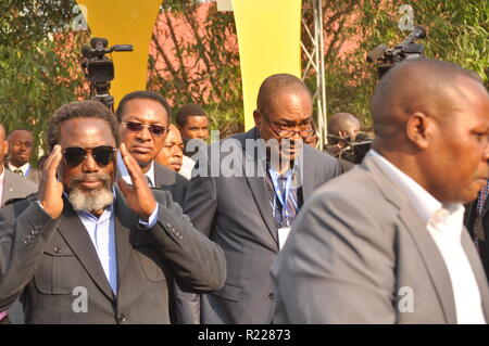 Kolwezi, Lualaba, Democratic Republic of Congo. 14th Sep, 2018. DRC president Joseph Kabila seen on his arrival at the conference.The DRC mining conference that was attended by President Joseph Kabila, Prime Minister Bruno Tshibala and several ministers from the Congolese government and Chinese mining companies. Credit: Fiston Mahamba/SOPA Images/ZUMA Wire/Alamy Live News Stock Photo