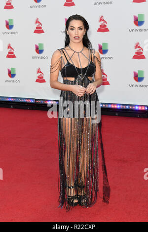 Las Vegas, NV, USA. 15th Nov, 2018. Lali Esposito at the 19th Annual Latin GRAMMY Awards on November 15, 2018 at the MGM Grand Garden Arena in Las Vegas, Nevada. Credit: Damairs Carter/Media Punch/Alamy Live News Stock Photo