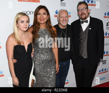 Los Angeles, CAlifornia, USA. 15th Nov, 2018. MIA ROSE FRAMPTON, NAVAH PARKOWITZ-ASNER, PETER FRAMPTON and MATT ASNER attends the 1st Annual Ed Asner Family Center's 'Night of Dreams Gala' at Exchange LA Downtown IN Los Angeles. Credit: Billy Bennight/ZUMA Wire/Alamy Live News