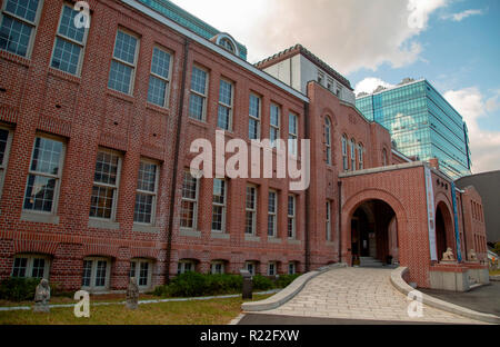 Old Government Building of South Gyeongsang Province, Nov 14, 2018 : Old Government Building of South Gyeongsang Province is seen in Busan, about 420 km (261 miles) southeast of Seoul, South Korea. The building was built in 1925 which was during Japan's colonization of the Korean Peninsula (1910-1945). It was used as a temporary Capital Government Building during the 1950-53 Korean War and it now belongs to Bumin campus of Dong-a University. Credit: Lee Jae-Won/AFLO/Alamy Live News Stock Photo