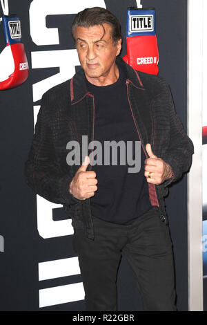 New York, USA. 14th Nov, 2018. Sylvester Stallone at the premiere of the movie 'Creed II' at AMC Loews Lincoln Square. New York, 14.11.2018 | usage worldwide Credit: dpa/Alamy Live News Stock Photo