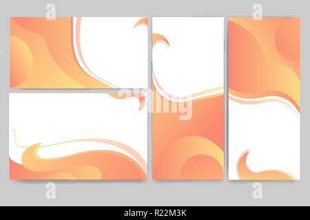 Abstract elegant banners set of templates for eb and print desingt fluent design digital art Stock Vector