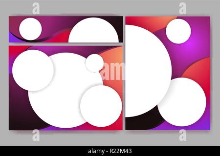 Abstract elegant banners set of templates for eb and print desingt fluent design digital art Stock Vector
