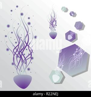 Jellyfish  abstract template on white background . Stock Vector