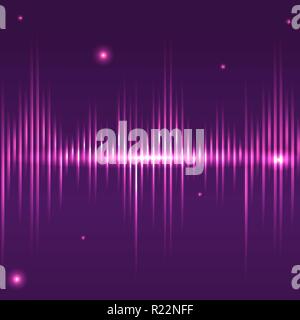 Abstract sound waves light equalizer.Cool background for web or print , bright waves. Stock Vector