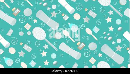 Spa supplies , bathroom elements,  texture Stock Vector