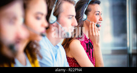 Customer service executives working Stock Photo