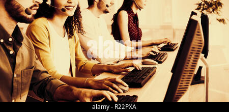 Customer service executives working Stock Photo