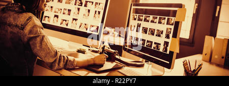 Graphic designer using graphics tablet Stock Photo