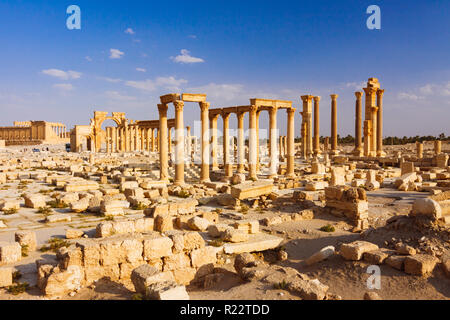 Palmyra - Great Colonnade Stock Photo - Alamy