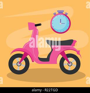 motorcycle scooter isolated icon vector illustration design Stock Vector