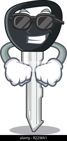 Super cool car key with remote cartoon control Stock Vector