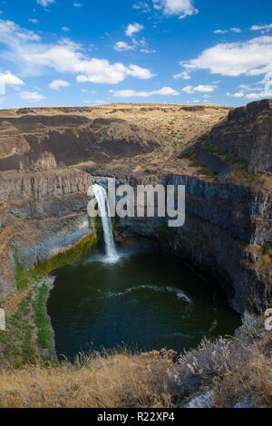 The Palouse Falls in eastern Washington, USAon a sunny day Stock Photo