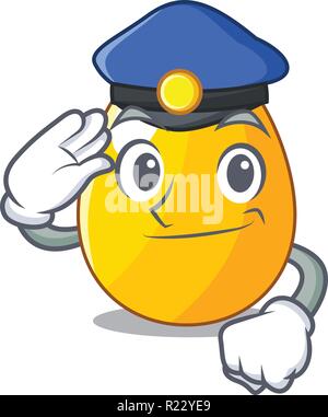 Police golden egg cartoon for greeting card Stock Vector