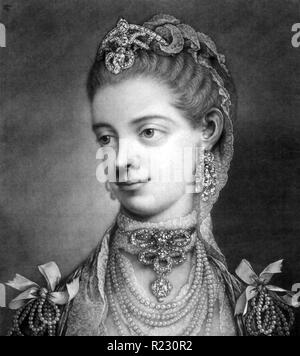 CHARLOTTE OF MECKLENBURG-STRELITZ (1744-1818) wife of King George III Stock Photo