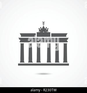 Brandenburg gate icon Stock Vector