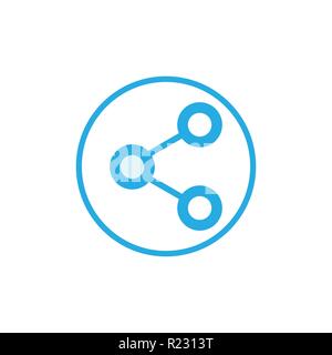 Share icon. Connection vector sign. Vector illustration. Flat design Stock Vector