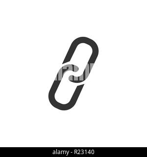 Link icon, chain sign. Vector illustration Flat Stock Vector