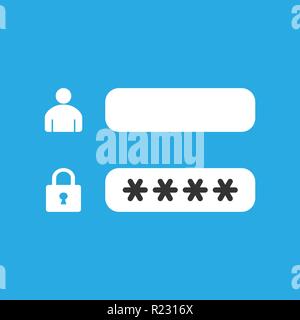 Lock, login password security icon Vector Stock Vector