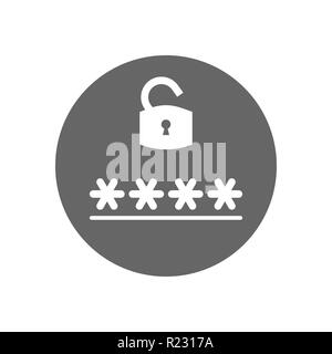 Lock, login, password, safe security icon Vector illustration flat Stock Vector