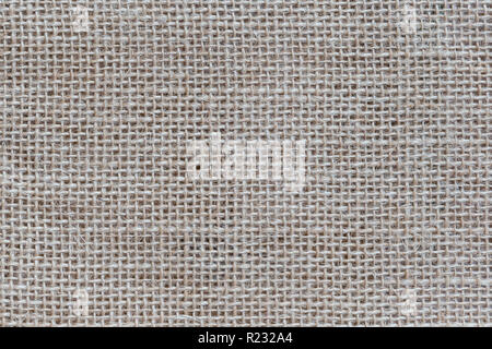 Close-up of a burlap jute canvas full frame background. Stock Photo