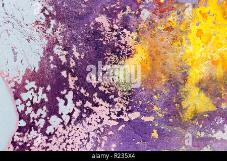 Sold Purple and yellow Abstract Painting