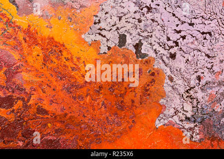 Red and yellow color oil. Abstract background.  Stock Photo