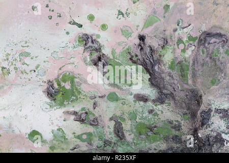 Abstract painting with oil paints on canvas, bright colors. Stock Photo