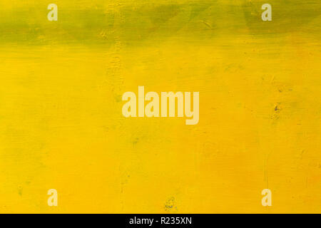 Close up of yellow abstract art painting.  Stock Photo