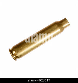 Close-up of an empty rifle bullet cartridge Stock Photo