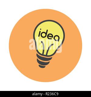 Coworking idea bulb flat on white background icon Stock Vector Image ...
